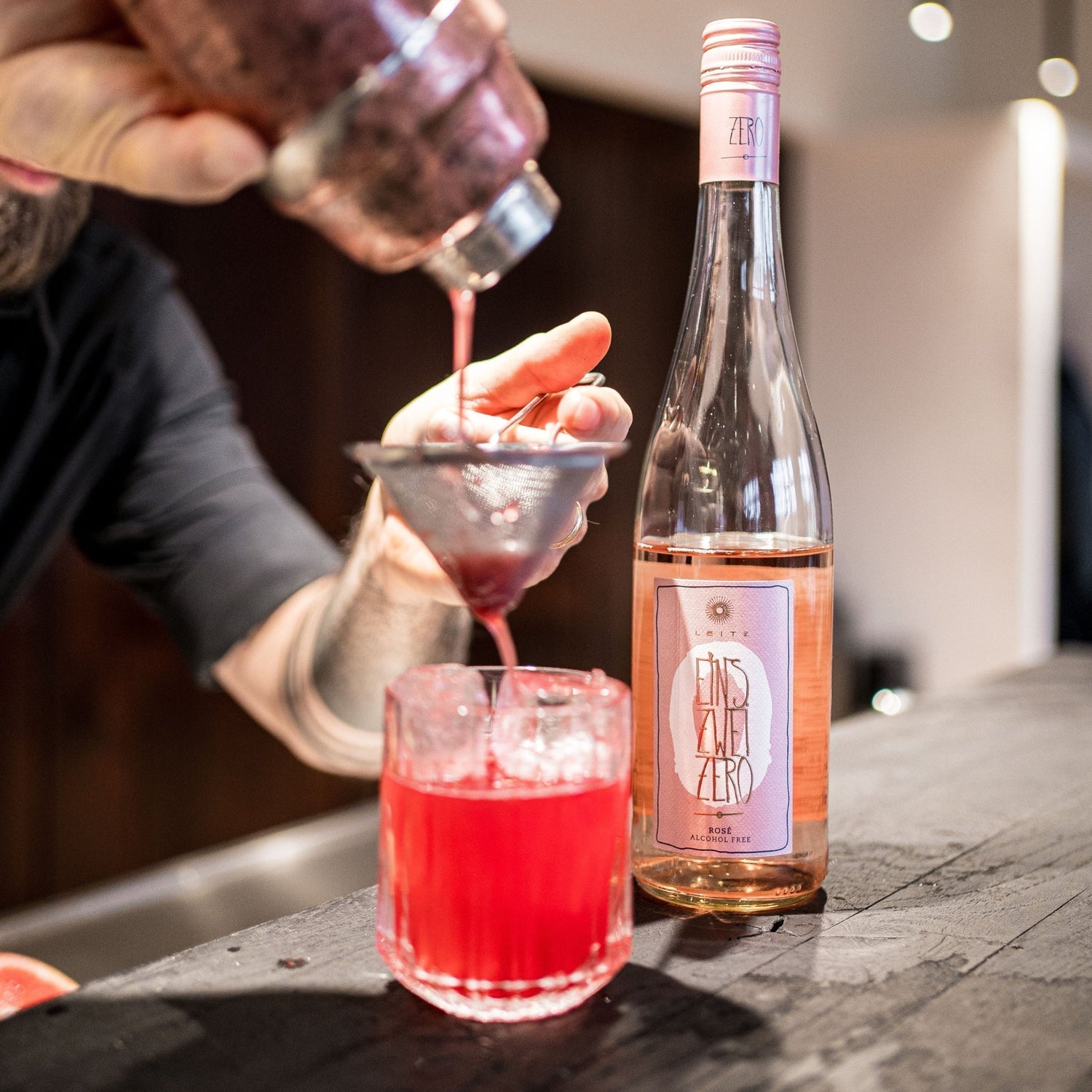 alcoholvrije cocktail van Leitz Rosé : Biet je Rosé