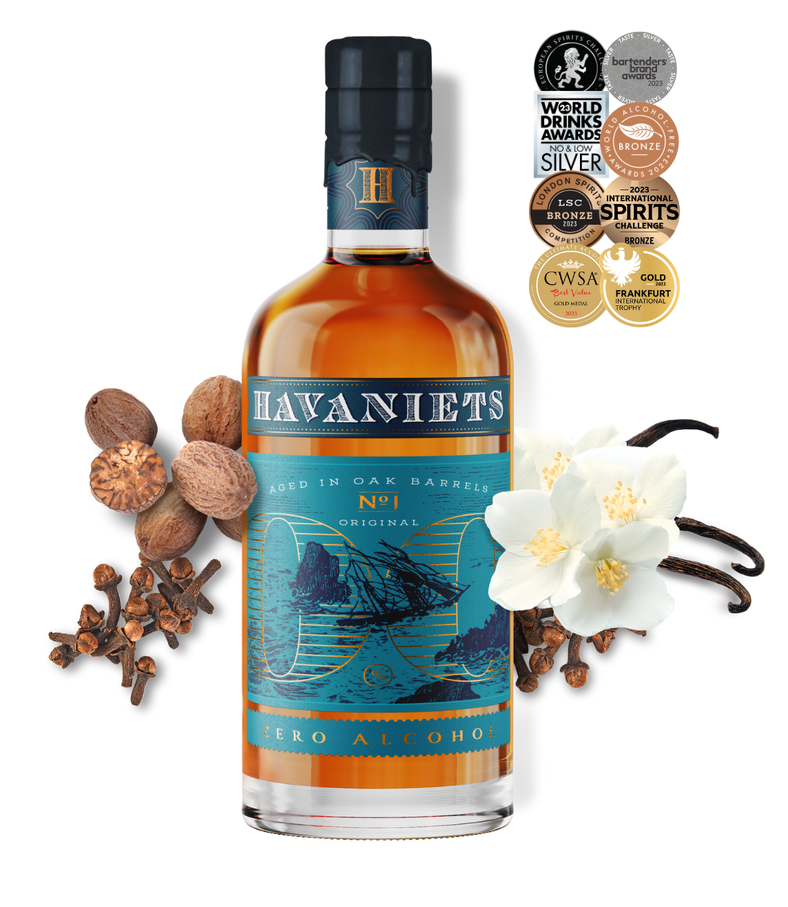 Havaniets traditionele 0.0% rum + awards