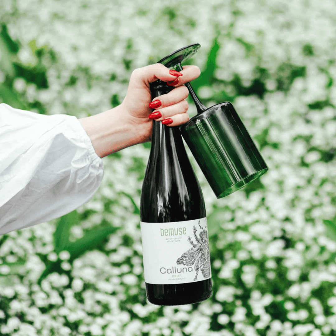 Bemuse Calluna Brut alcoholvrije honingwijn bij Nono Zero