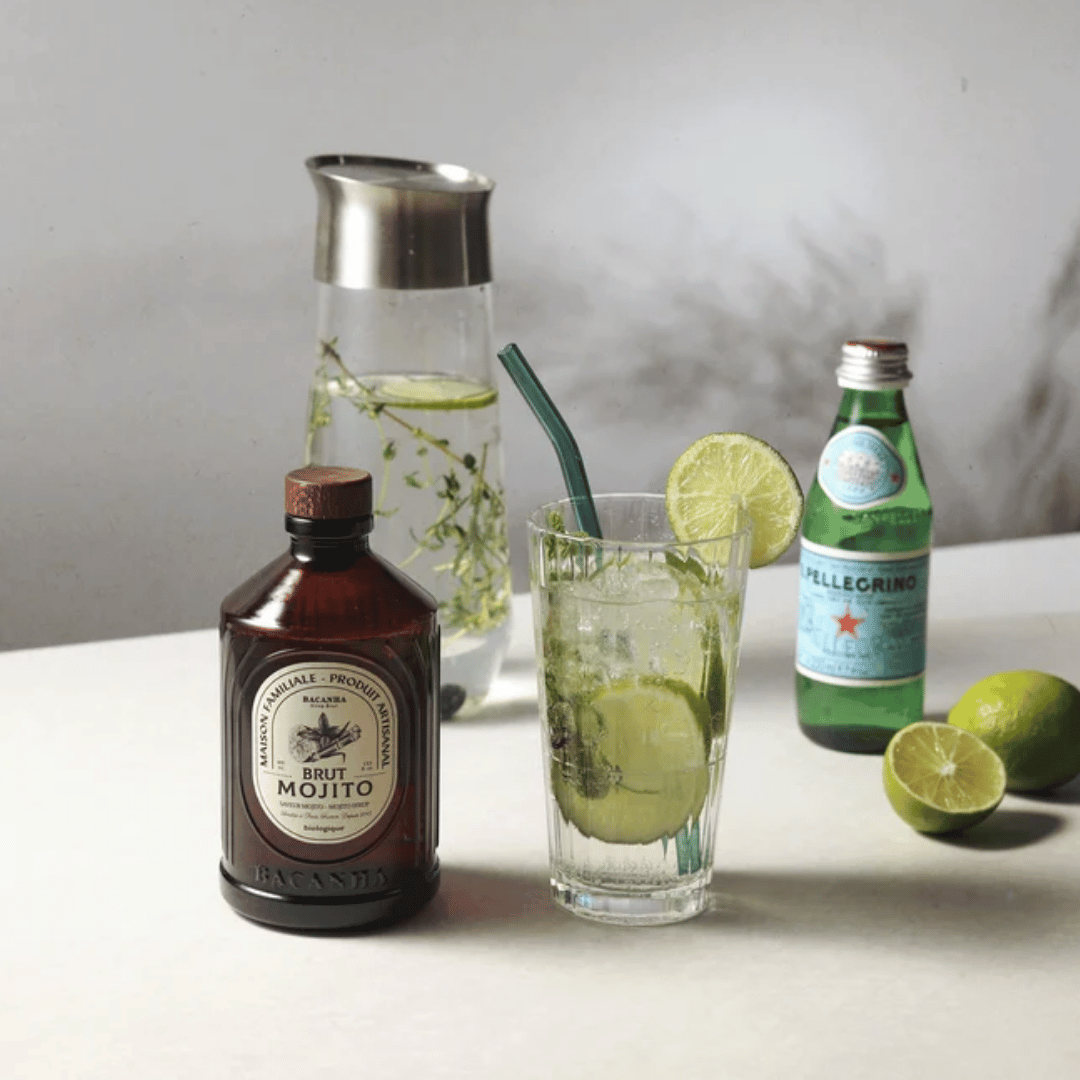 Basis voor alcoholvrije mojito: Bacanha siroop