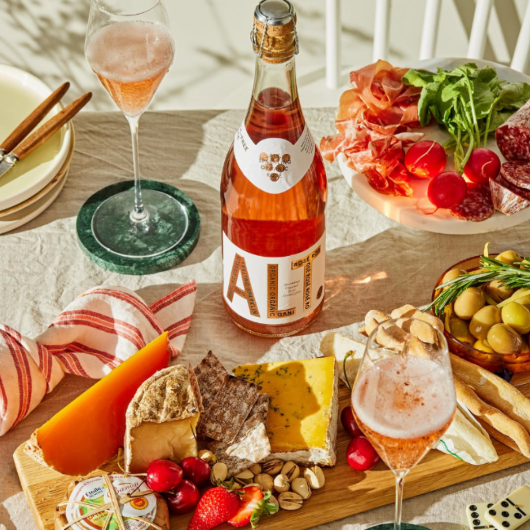 Alcoholvrije sparkling rosé van ALT.