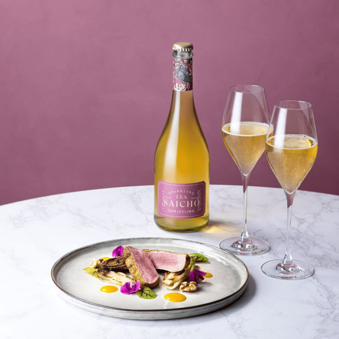 Saicho Sparkling Tea - Darjeeling 750 ml - verfijnd alcoholvrij alternatief