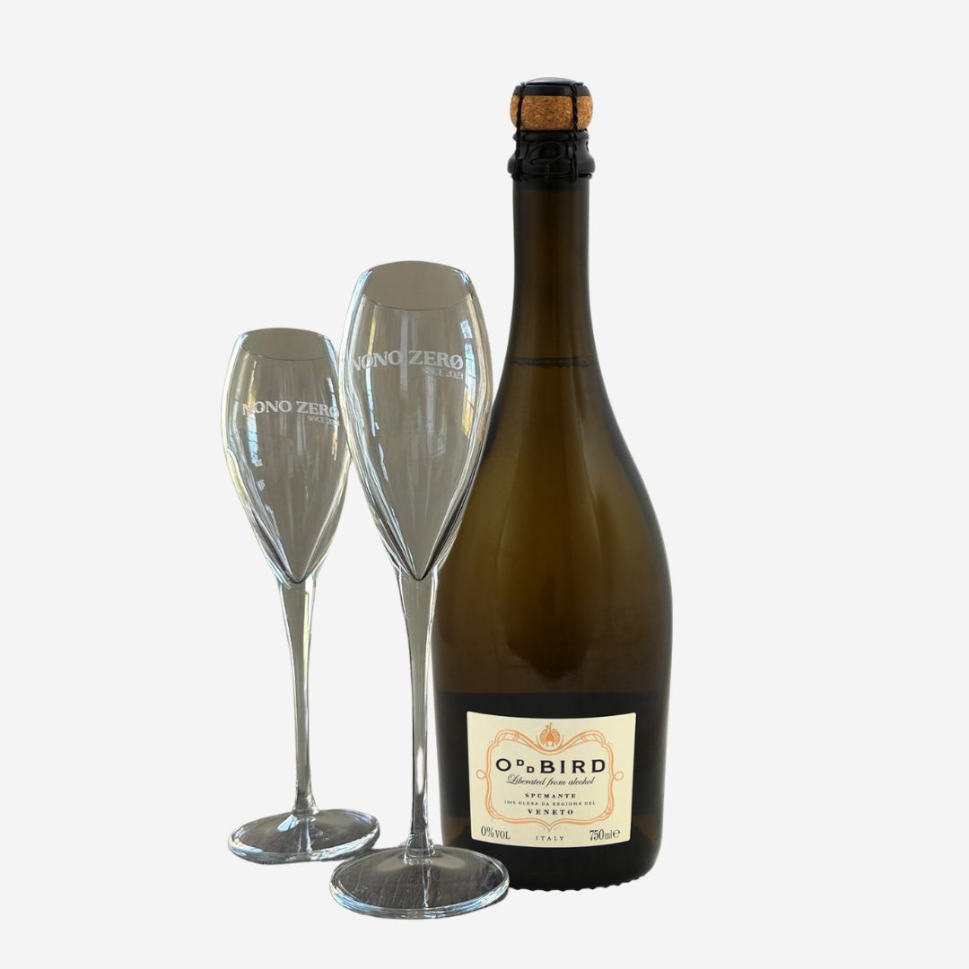 Giftset - Oddbird Champagne + 2 Champagneglazen - Nono Zero