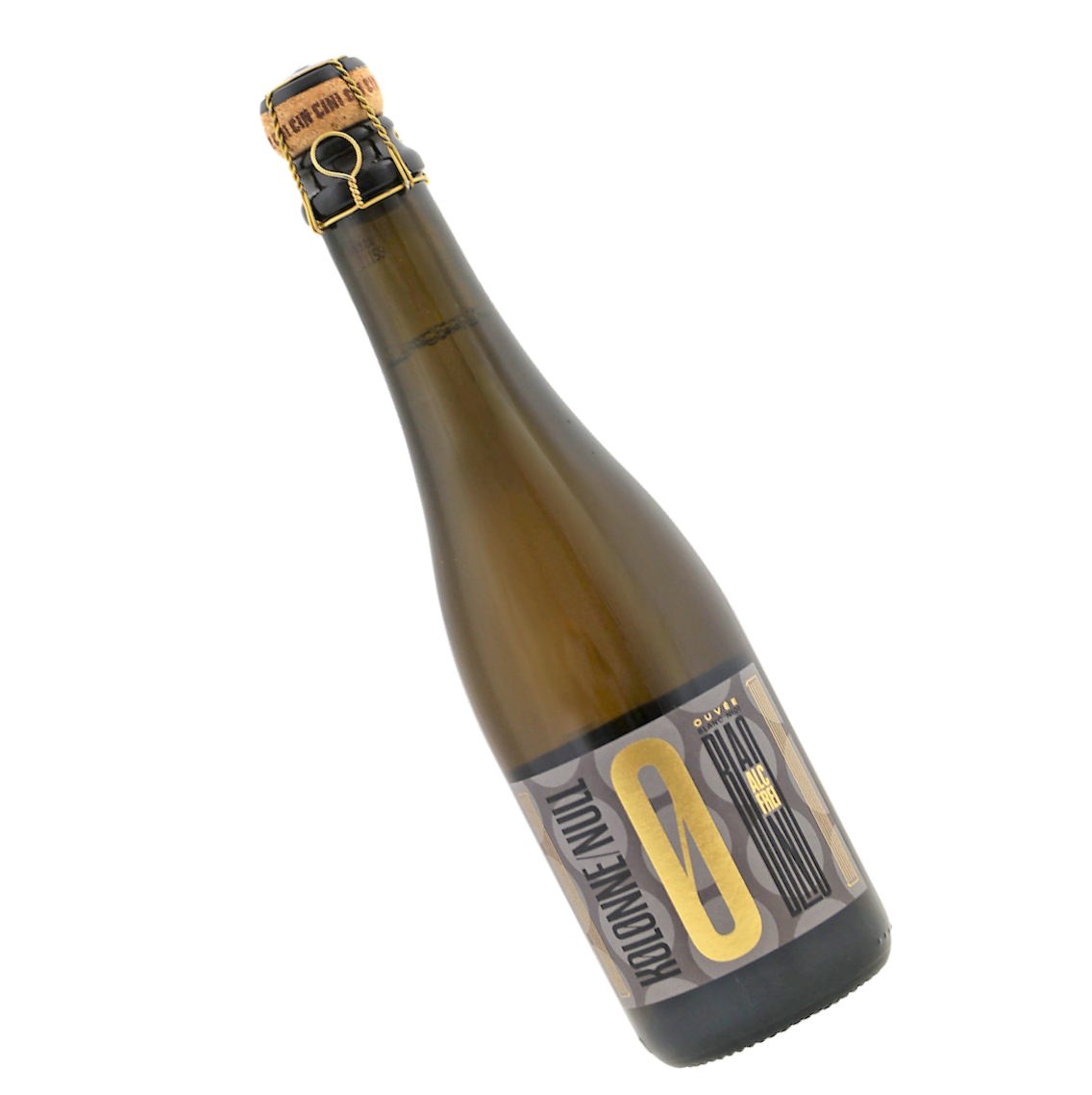 Kolonne Null Cuvée Blanc (0,375ltr), schuin in beeld.