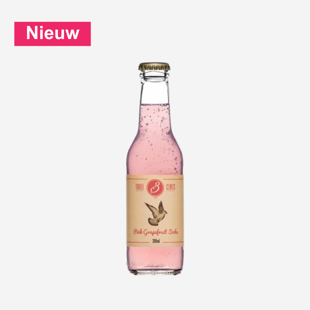 Three Cents Pink Grapefruit Soda bij Nono Zero