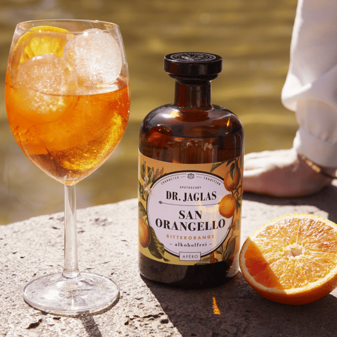 Lekker alcoholvrij aperitief | Dr. Jaglas San Orangello