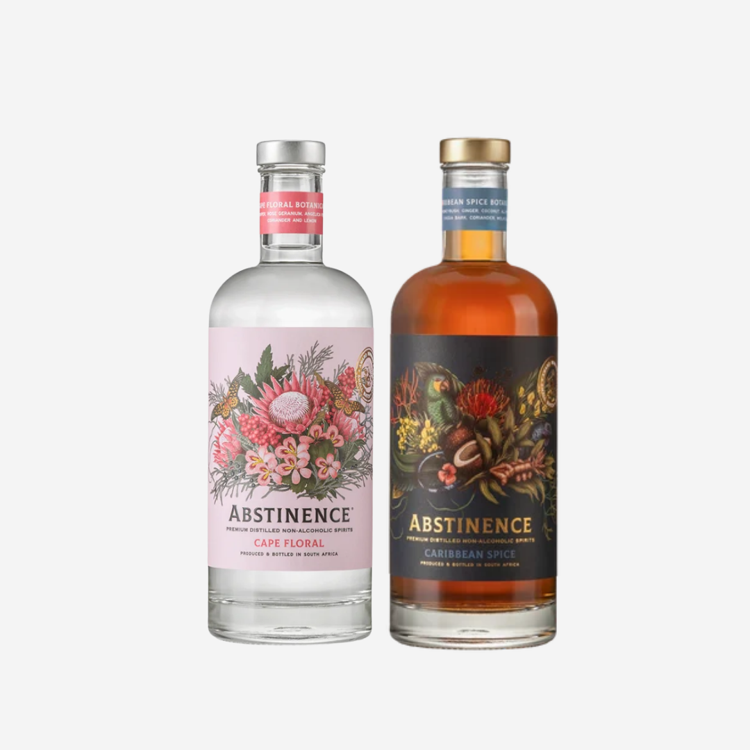 Abstinence Cape Duo in roze kleur, alcoholvrije aperitieffles met grapefruit