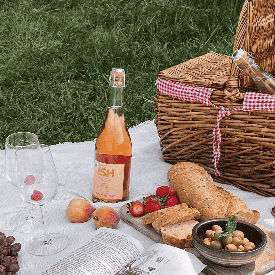 Château del ISH Sparkling Rosé - Alcoholvrij - Picknick Buiten