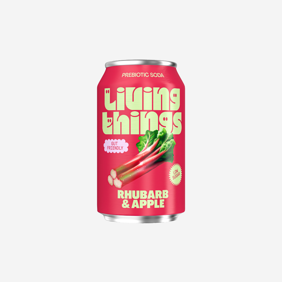 Living Things Rhubarb & Apple | Prebiotische Soda bij Nono Zero