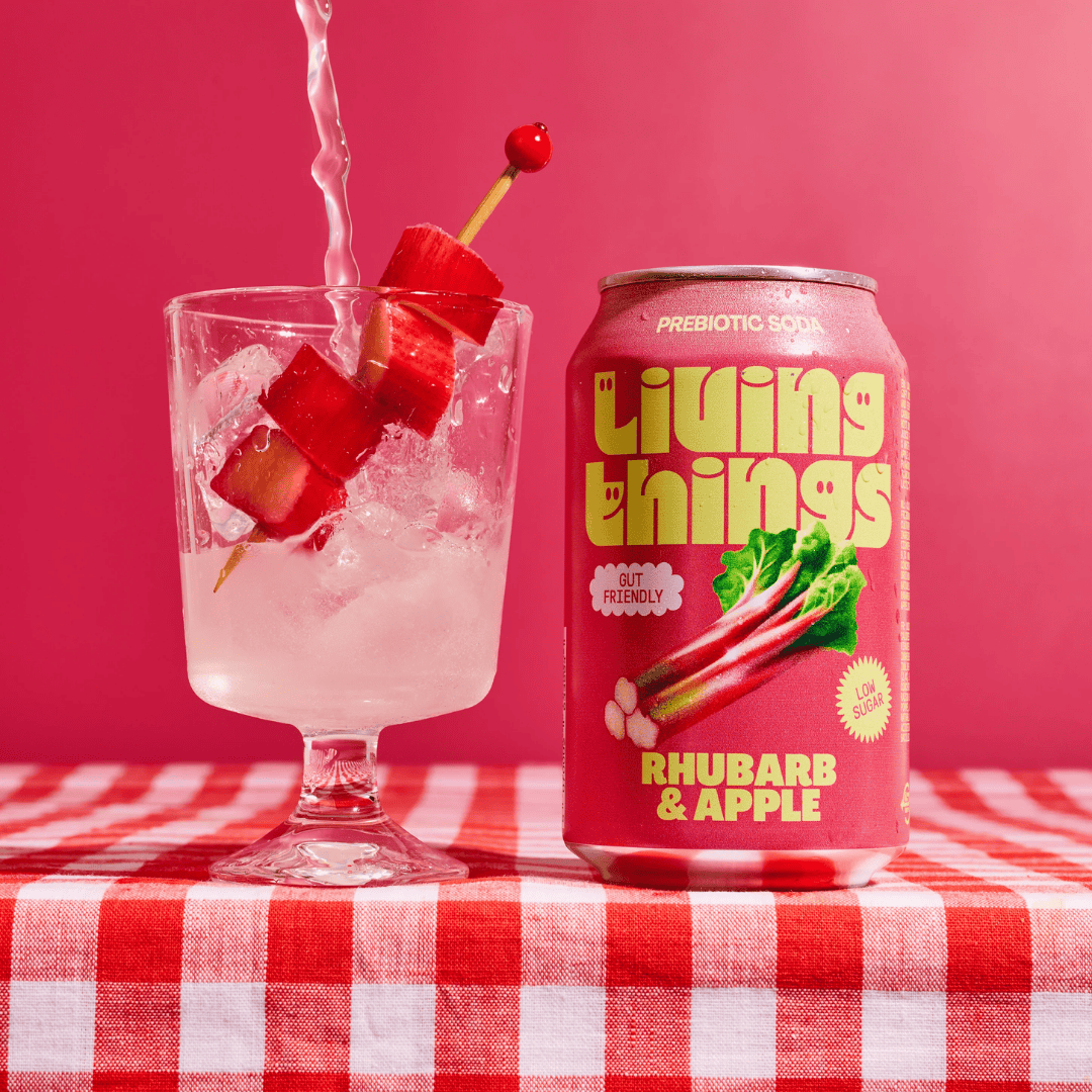 Living Things Rhubarb & Apple | Prebiotische Soda rabarber