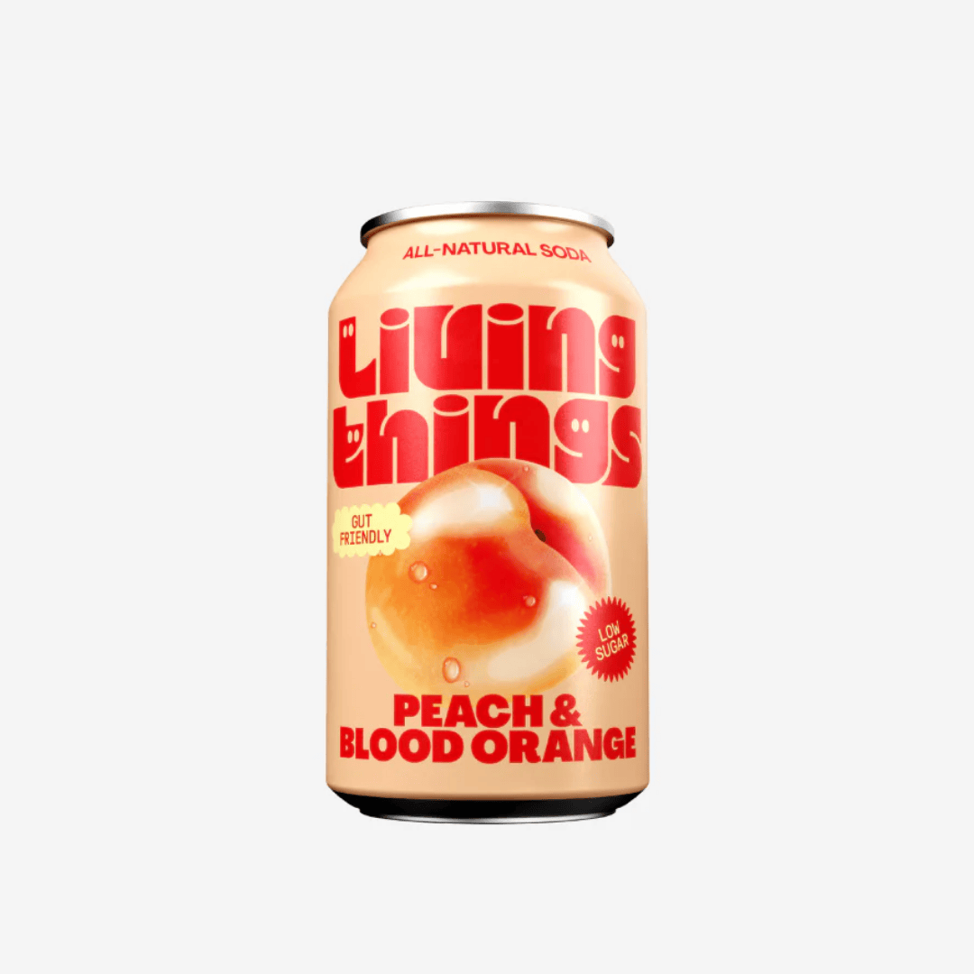 Living Things Peach & Blood Orange | Prebiotische Soda Nono Zero
