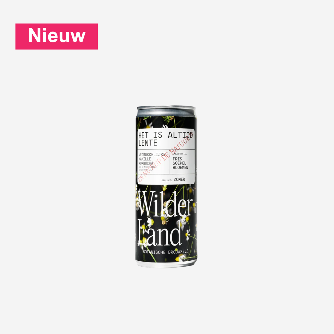 Wilder Land Kombucha Het is altijd lente - blikje