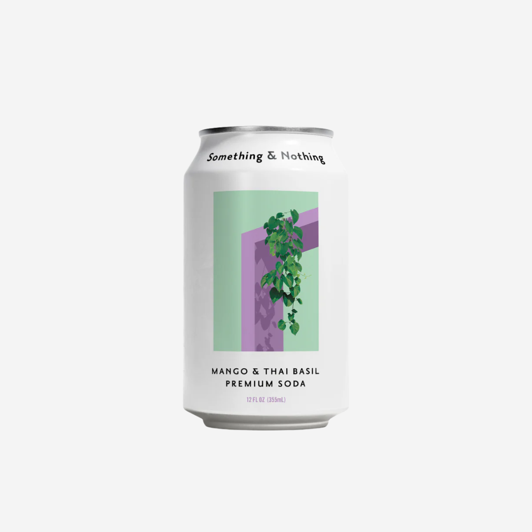 Something & Nothing Premium Soda – Mango & Thai Basil | Nono Zero