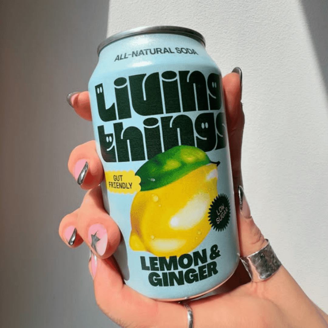 Living Things Lemon & Ginger Sparkling | Prebiotische Soda Shop nu