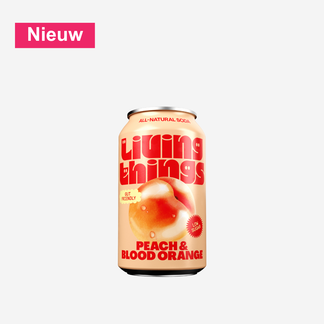 Living Things Peach & Blood Orange | Prebiotische Soda productfoto